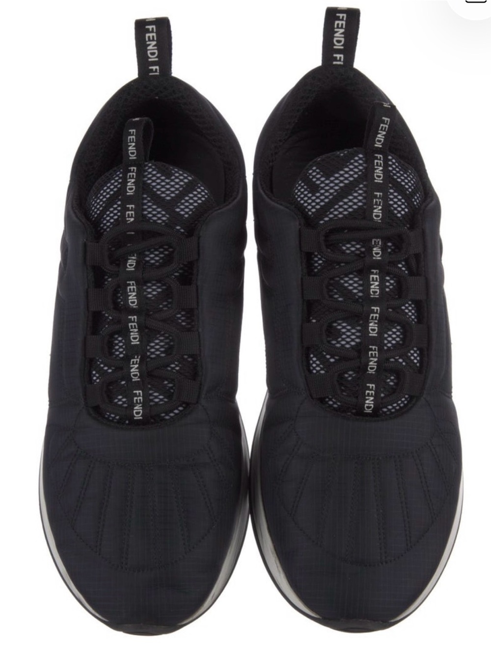 Fendi Black Logo-Trim Men’s Sneakers